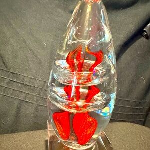 Blown Glass Atomic Lava statue